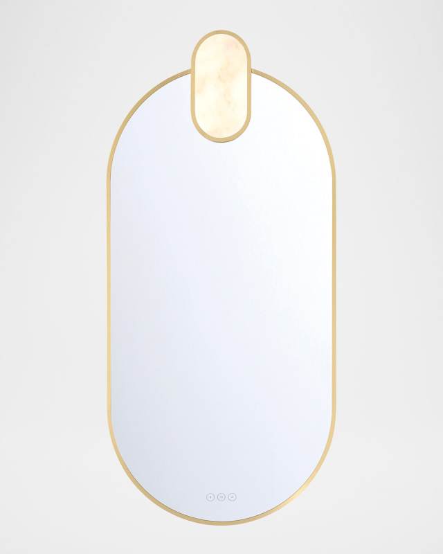 Mrissa 45" LED Lighted Mirror, Gold